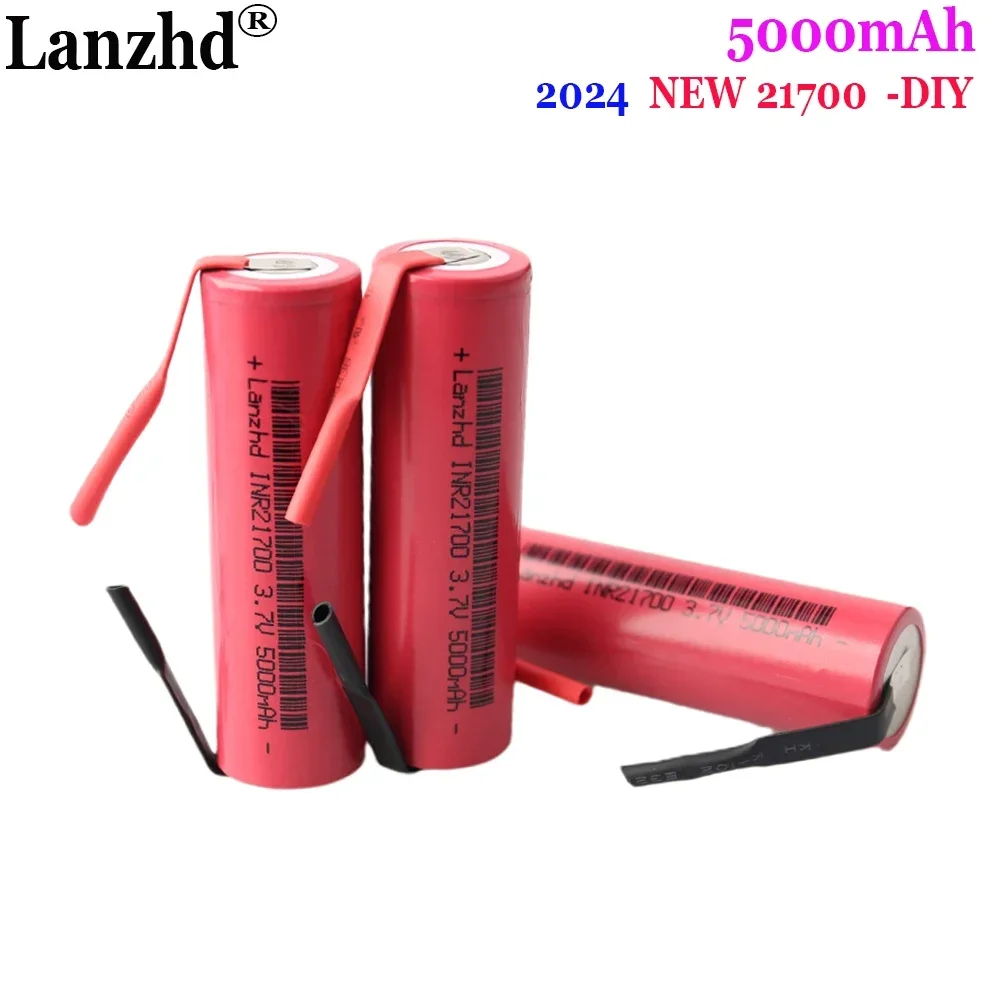 แบตเตอรี่ลิเธียม Li-lon 5000mAh 21700 DIY ใหม่8ชิ้น3.7V สำหรับเครื่องมือของเล่นแบตเตอรี่กลับสกู๊ตเตอร์