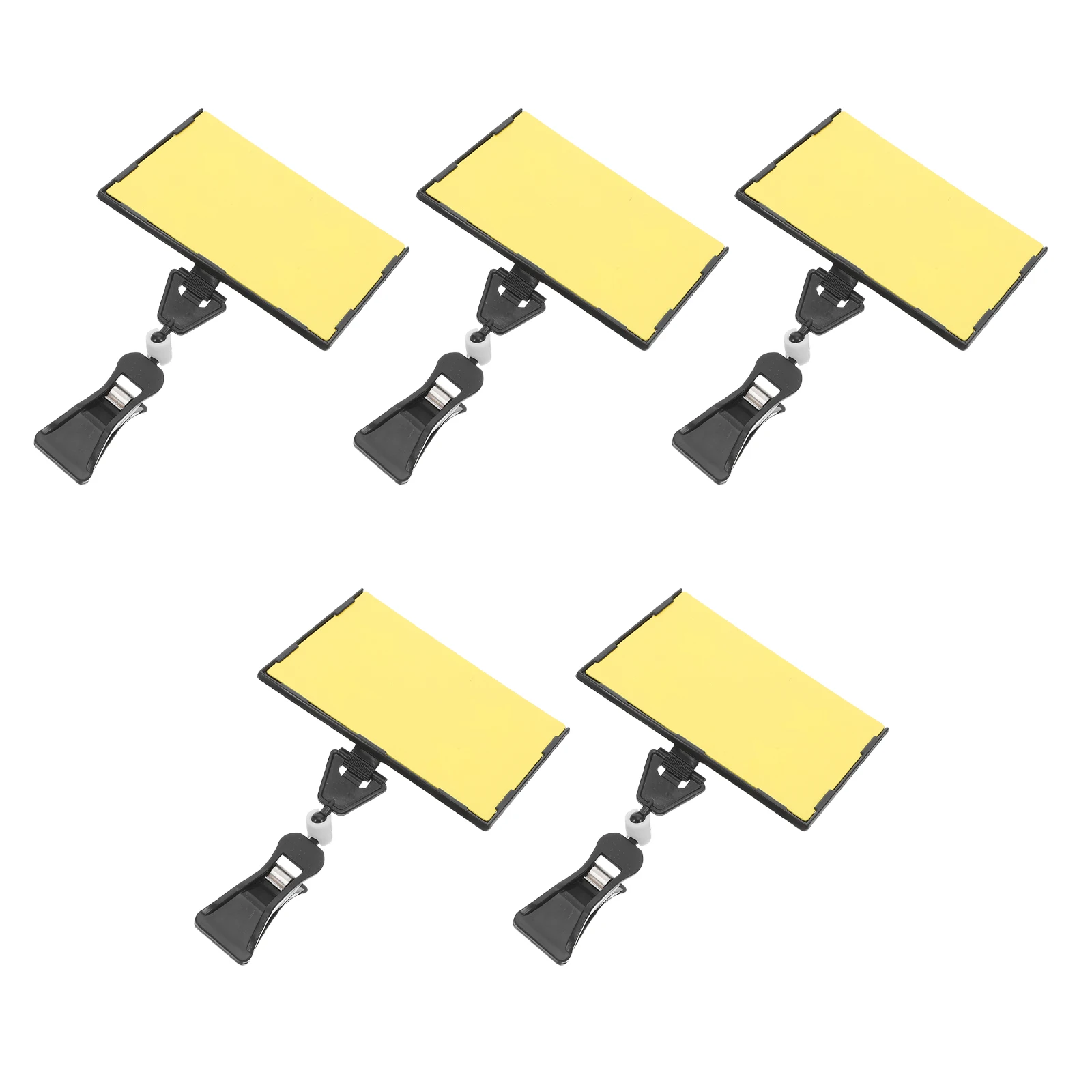 

5Pcs Erasable Price Card Display Holders Plastic Rotatable Sign Clips for Supermarket Price Tags Retail Shelf Labels