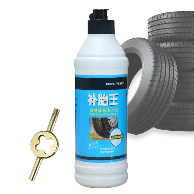 Tire Puncture Repair Sealant 380 ML Automotive Tubeless Tire Sealant Long Lasting Eco-friendly Efficient Tyre Sealant For Road