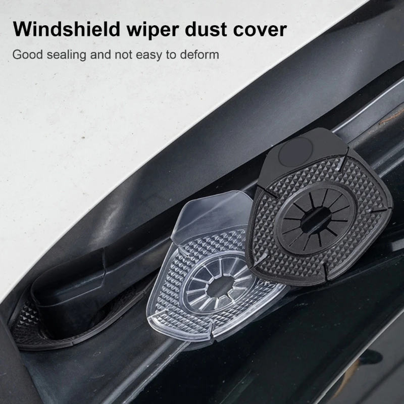 2Pcs Car Wiper Hole Protective Cover, Silicone Wiper Arm Bottom Protection Pads, Wiper Dust Jackets Universal