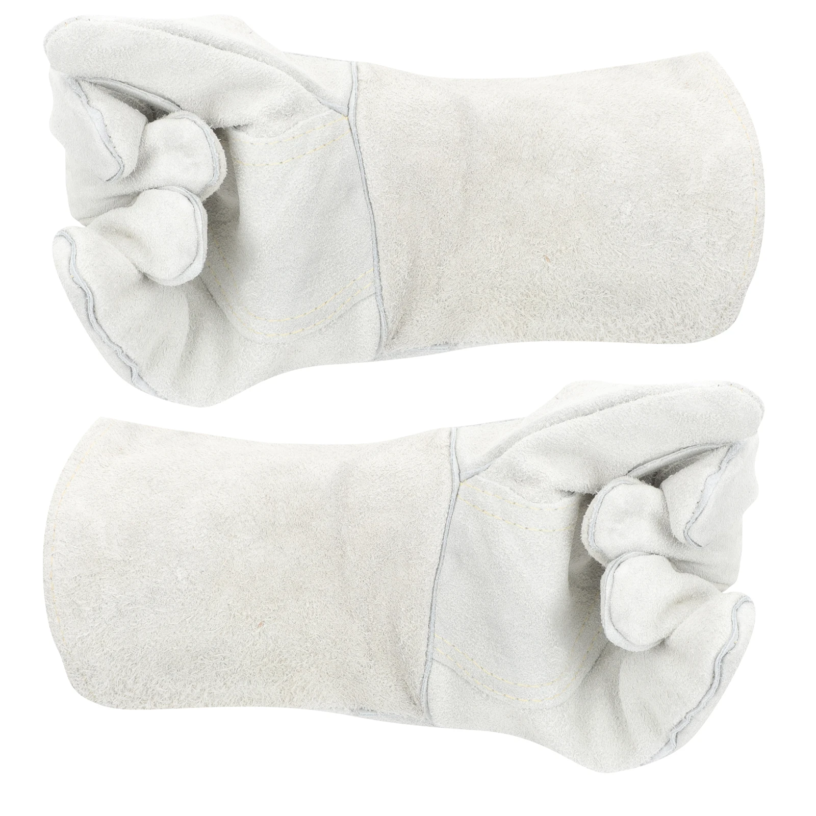 

Anti-scalding and Wear-resistant Gloves Fire High Heat Work Dedicated Welders Light Grey Arm Electrician