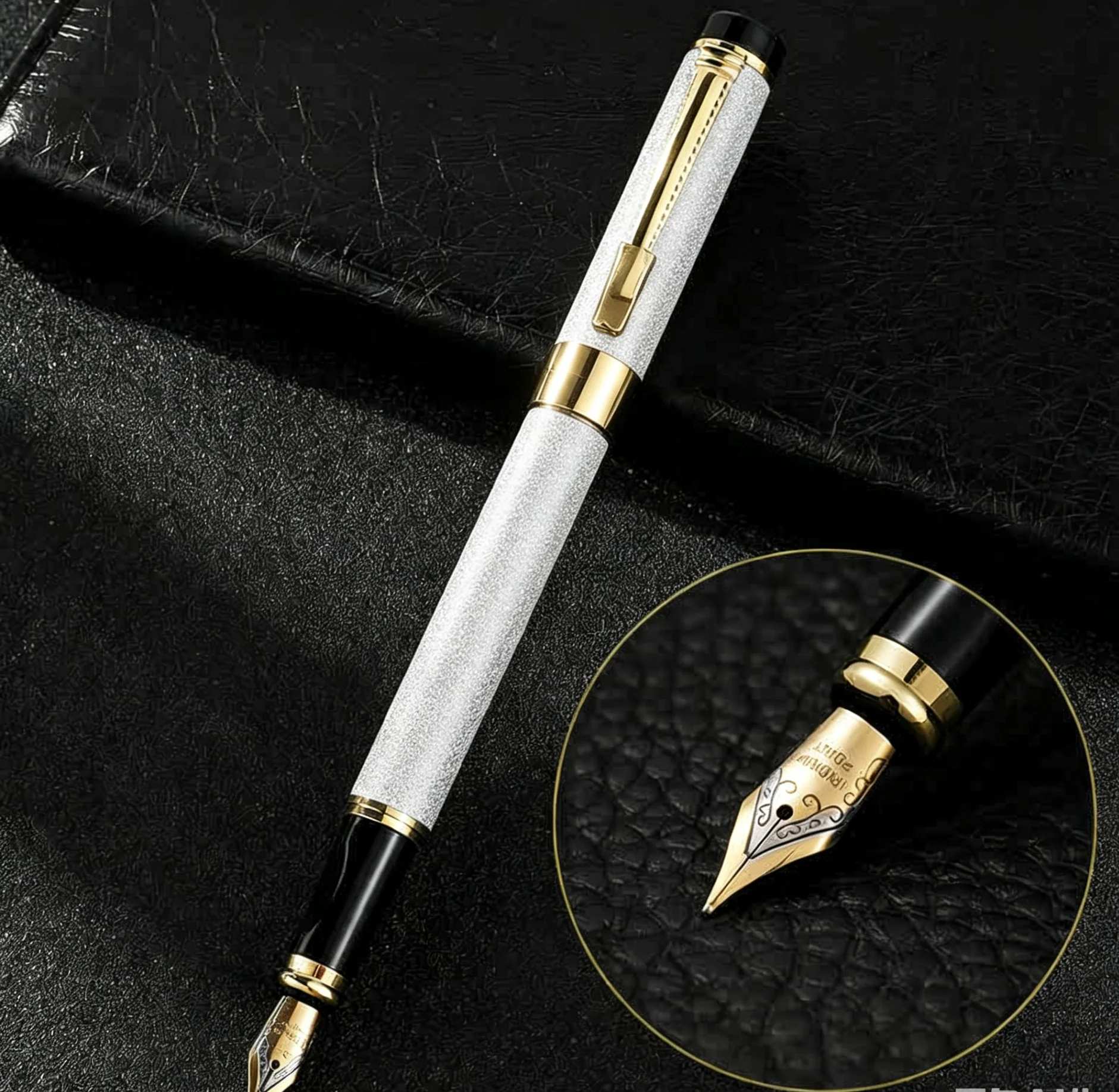 1 Stück Metall-Füllfederhalter, Lridium-Spitze, mittlere Größe 0,5 mm, für Büro, Schule, Studenten, für Männer und Frauen, ideal zum täglichen Schreiben, bester Füllfederhalter. – Detail 5