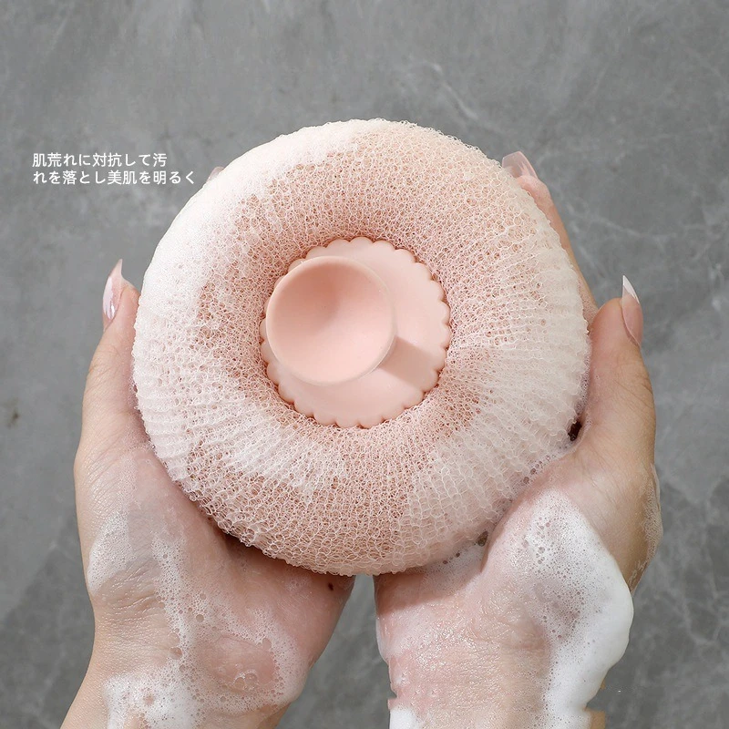 

Массажная щетка для душа, скребок для тела, глубокая очистка, отшелушивающая губка для ванны с присоской для ручного использования спины