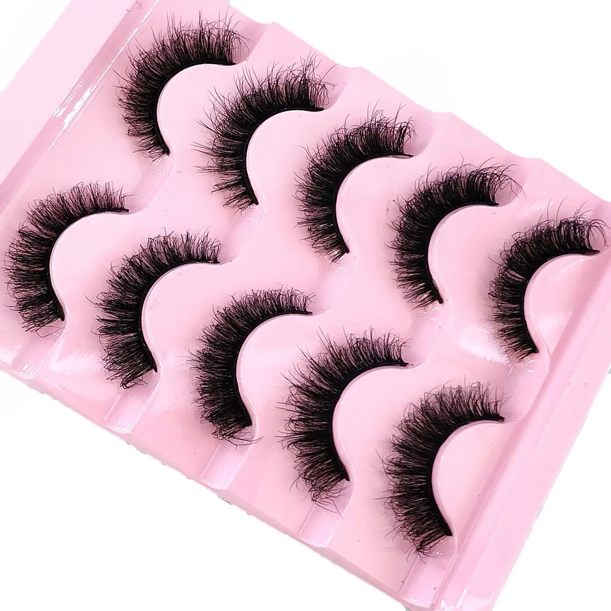 5 pares de pestañas suaves y tenues, volumen 6D, pestañas postizas de visón esponjosas, pestañas de volumen gruesas naturales, pestañas postizas naturales