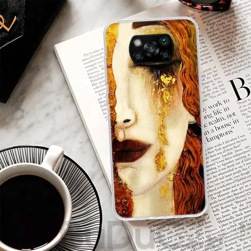 Kiss by Gustav Klimt Desig Cover For Xiaomi Mi 11T 10T 9T Pro 11 Lite Phone Case 12 12X 10 9 8 11i 6X 5X Ultra 5G Print Coque Fu