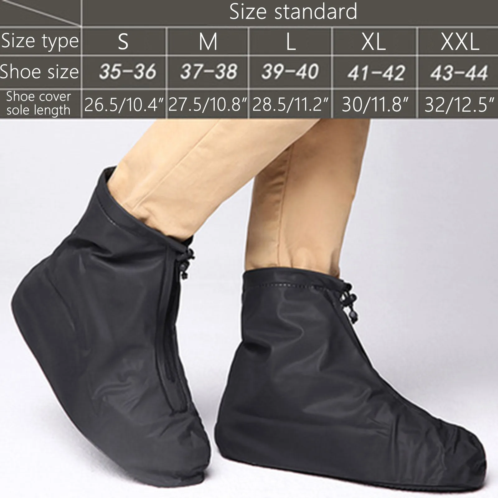 Silicone Waterproof Shoe Cover Unisex Shoes Protectors Rain Boots for Indoor Outdoor Rainy Reusable Quality non-slip shoe Cover