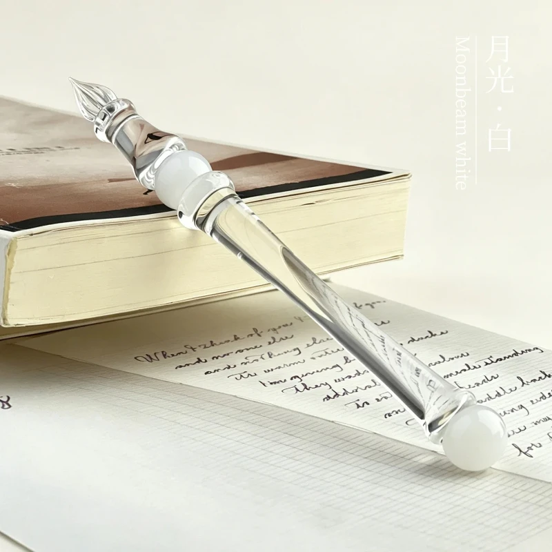 2026  MAJOHN  Craftsmanship Lamp Crystal Glass Dip Pen Color Ink Manual Drawing Hook Line DIY Creation Pen