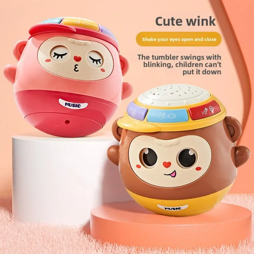 Educational Crafts Tummy Time Rocking Handmade Desktop Decoration Tumbler Rocking Mini Statue Face Changing Children Gifts