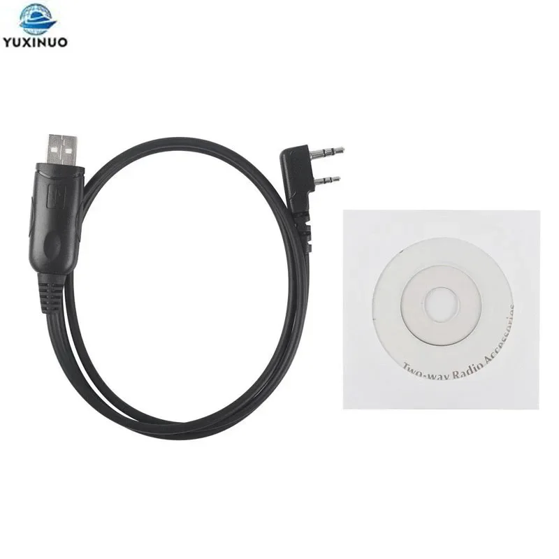 WIN10 USB Programming Cable with CD Software for BAOFENG UV-5R 888S UV-82 WLN KD-C1 UV-3R TG-UV2 UVD-1P PX-777 Radio Data Cable