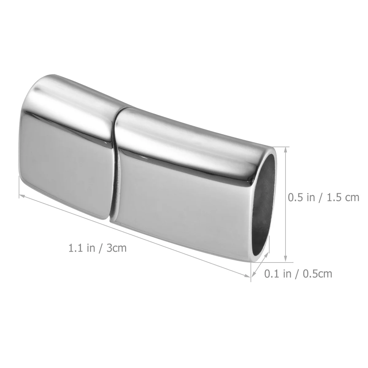 10Pcs Stainless Steel Magnetic Clasp Bracelet Necklace Strap Use Anti-Rust Reusable Smooth Surface