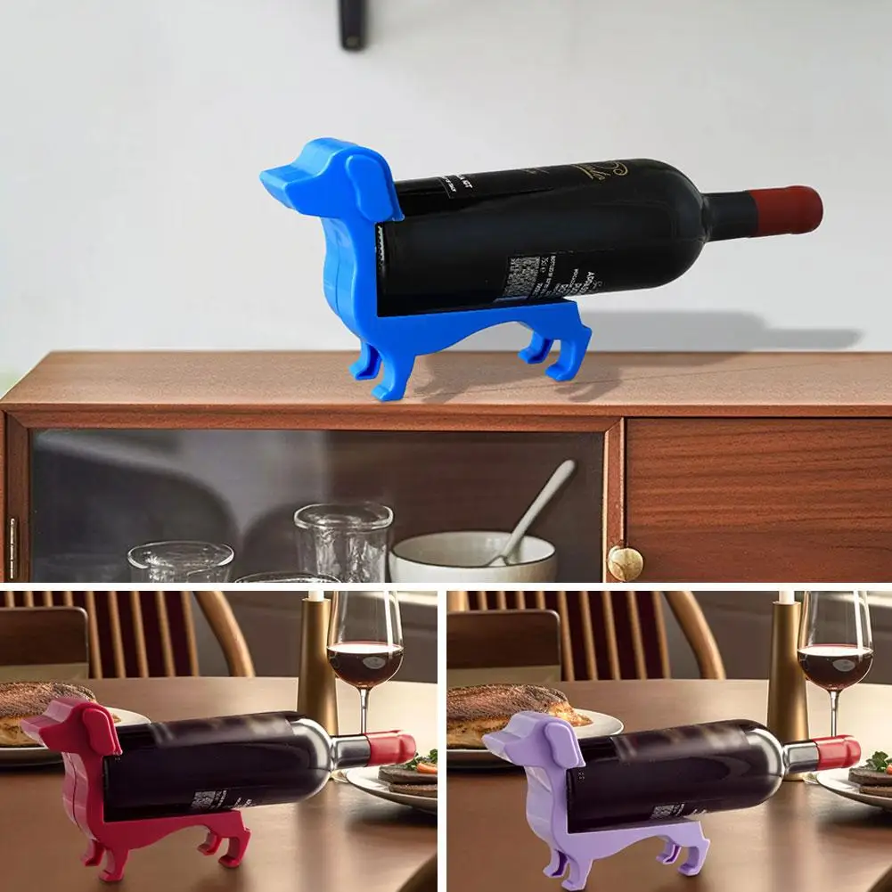 Creative Dachshund Wine Bottle Holder Kitchen Wine Storage Box Household Practical Decorative Sausage Dog Design Colors Availabl