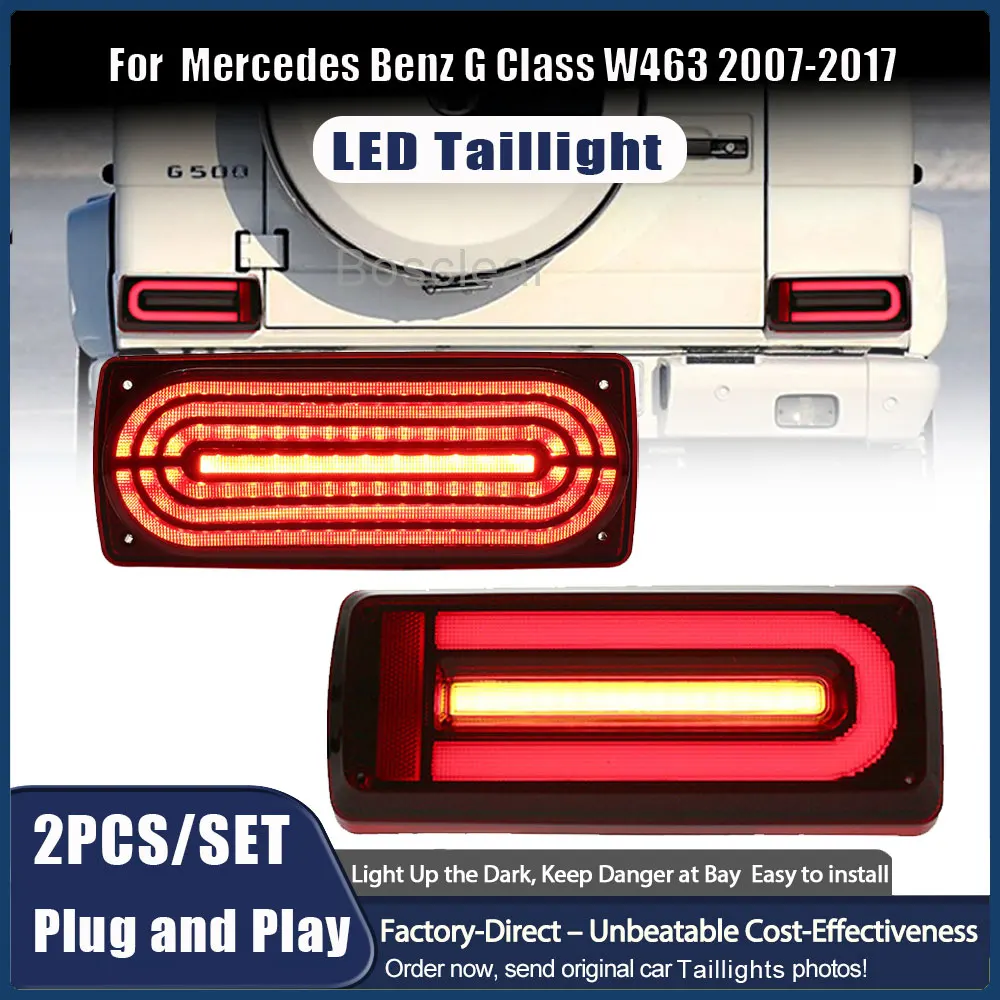 

Auto for Mercedes Benz G-Class W463 G63 G350 G500 Taillights Assembly 2007-2017 Modified LED Turn Signal Rear Lamps High-quality