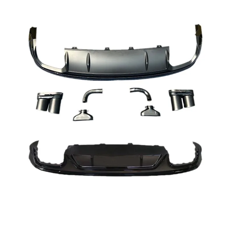 Suitable for Audi Q5L/Q7/Q8 modified SQ5SQ7 four-way exhaust pipe tail throat enclosure