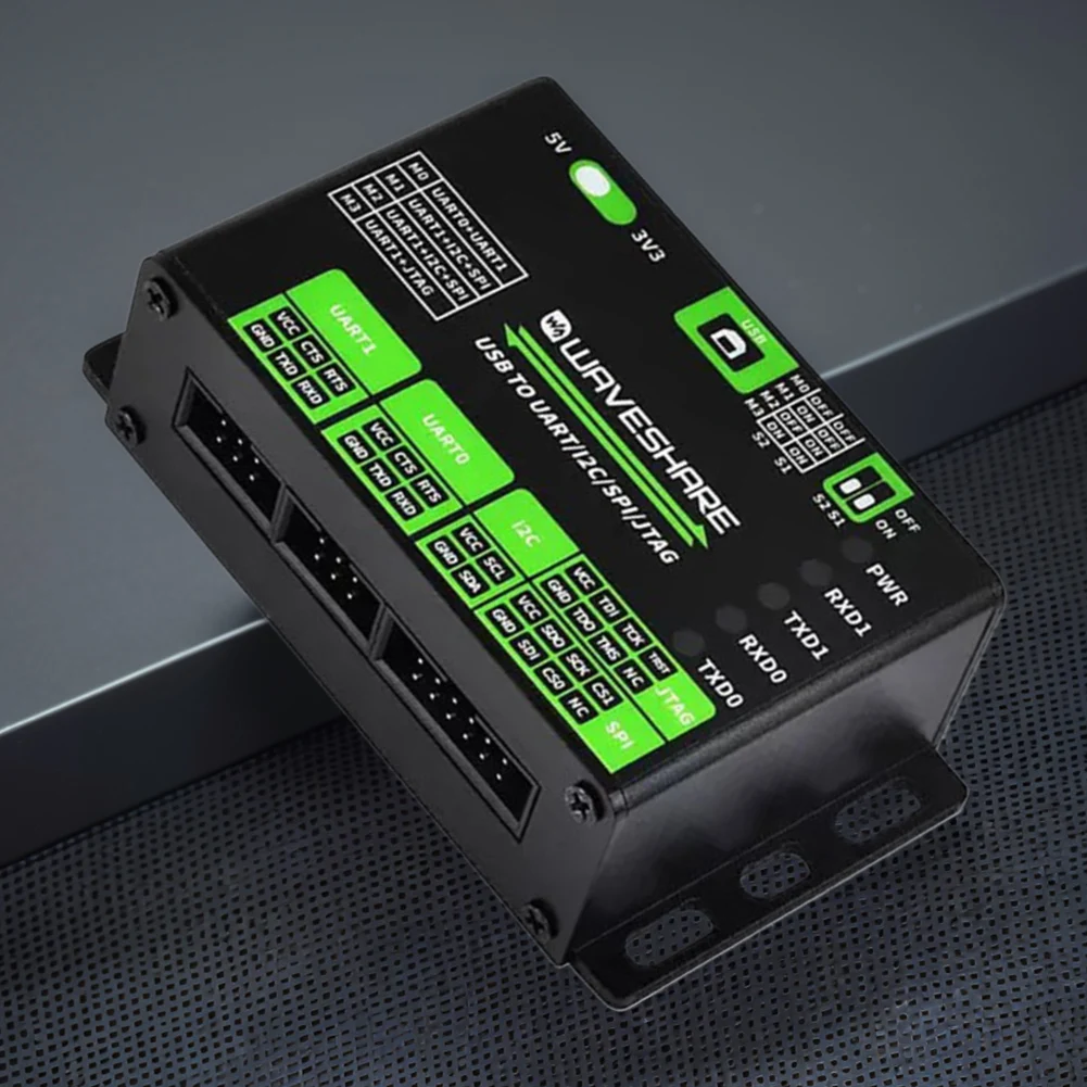 USB To UART/I2C/SPI/JTAG Adapter Converter Supports Multiple Interfaces USB To 2-ch UART USB To 1-ch UART + 1-ch I2C + 1-ch SPI