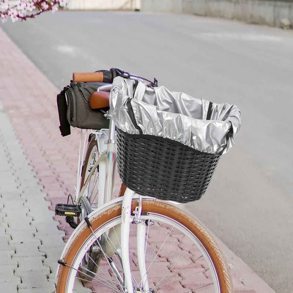

2 Pcs Waterproof Bicycle Basket Bike Front Liner Storage Cover Rain Oxford Cloth Rainproof