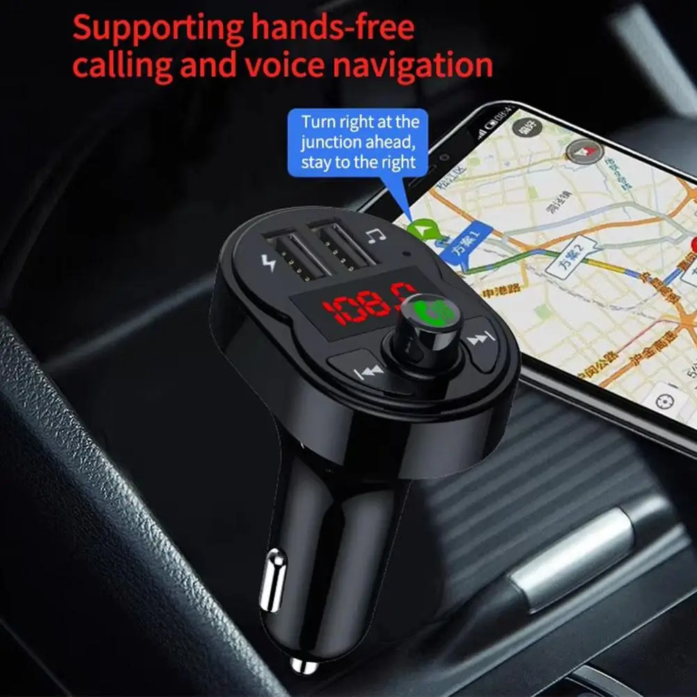 Car Mp3 Bluetooth Receiver Player Handsfree Call Fm Card Insertion Machine Usb Multifunction With Music Usb Drive