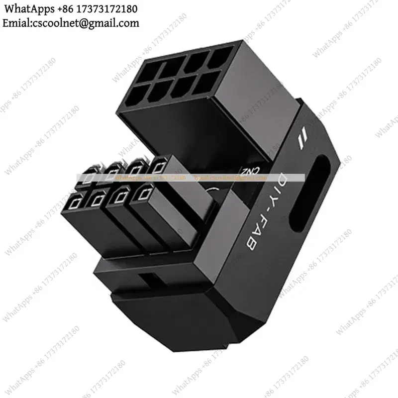 k3 8-Pin PCIe 3.0 GPU Power Adapter 180 Degree Right Angle Connector Elbow for Desktop Graphics Card Power Cable