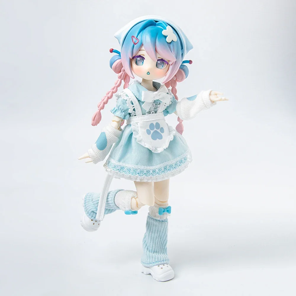 Bonito 1/12 bjd articulações móveis anime figura boneca na moda brinquedo ornamentos mudar roupas brinquedos menino menina presente boneca