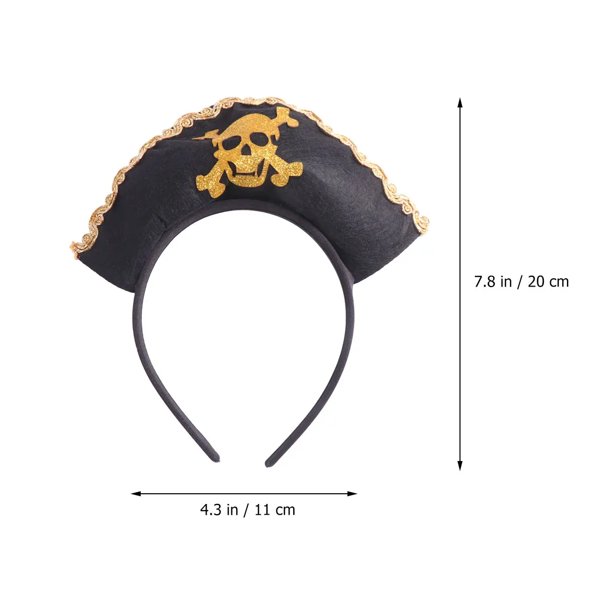 

2Pcs Pirate Pirate Hair Band Eye Halloween Headband Mask Headdress Halloween Cosplay Hair Band for Party Accessories