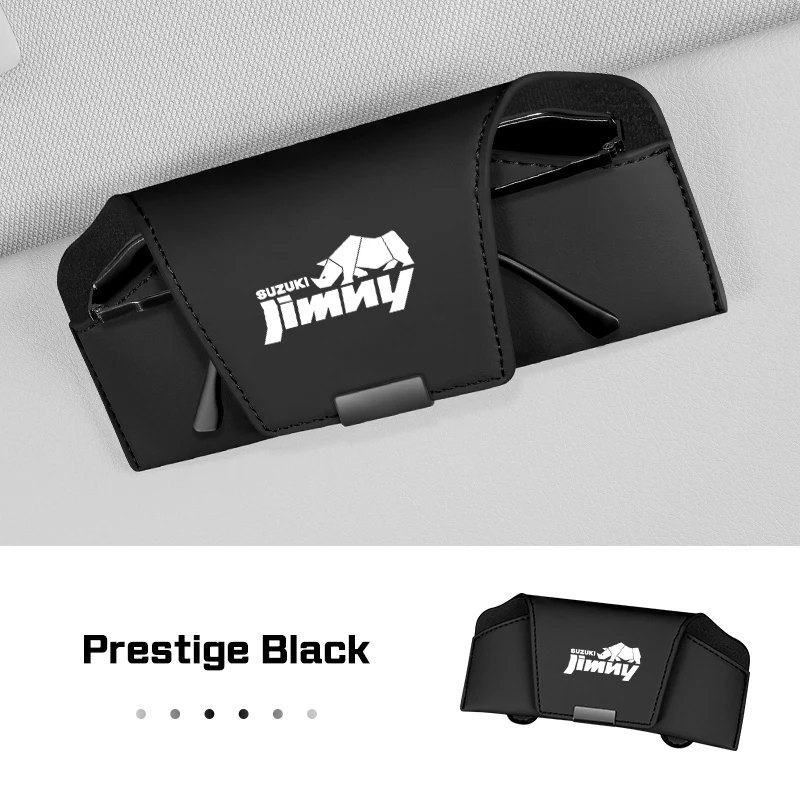 Car Visor Glasses Box Portable for Suzuki Jimny JB64 SX4 Swift Grand Vitara Scorss XL-7 Magnetic Leather Sunglasses Holder Case