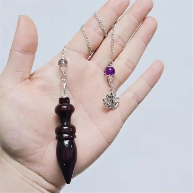 QX2E Ivination Wooden Pendulum Reiki Fengshuis Meditations Hanging Pendant Ornament