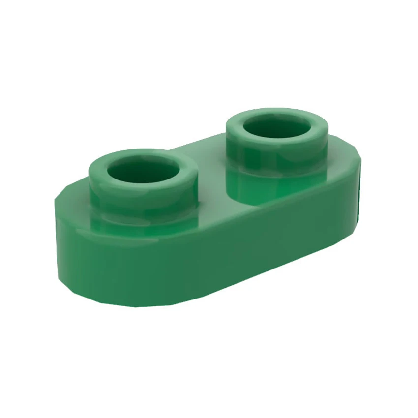 Little Builder 35480 Building Blocks 10PCS Plate 1x2 Rounded with 2 Open Studsr For Bricks Parts DIY MOC Compatible Major Brand