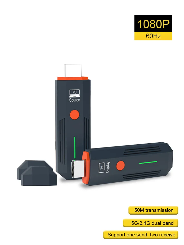 Bezprzewodowy przedłużacz HDMI 50M 1080P, nadajnik i odbiornik wideo HDMI 1TX do 2 RX, bezprzewodowy przedłużacz wyświetlacza do kamery, PC, TV — zdjęcie produktu 7