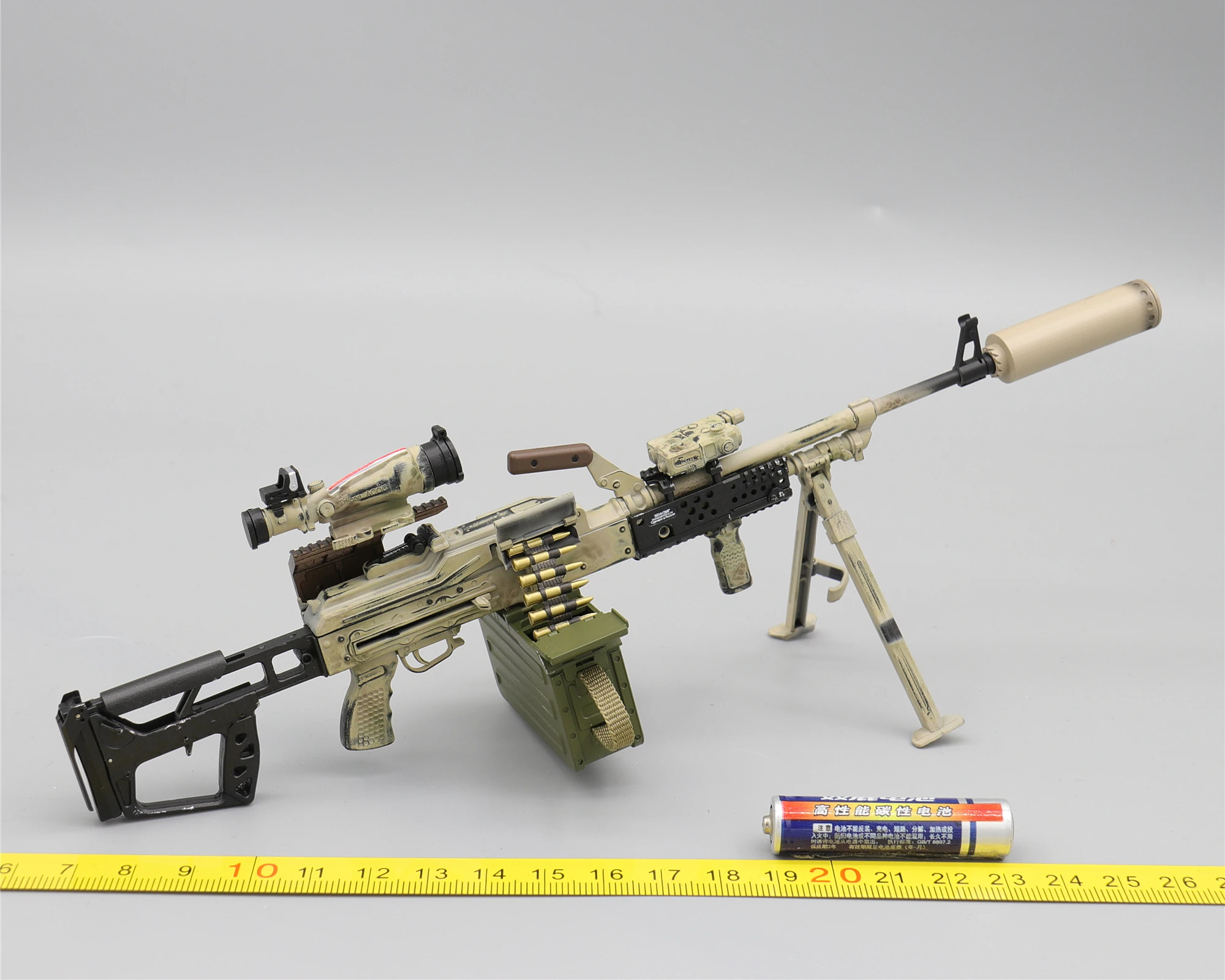 ES 26060RA 1/6 Scale Soldier PKM Machine Gun Model for 12\'\' Special Forces