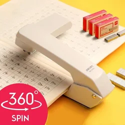 360° Rotary Stapler Creative Middle Spine Binding Staplers With Staples 24/6 24/8 Multi-position Book Binding Tools