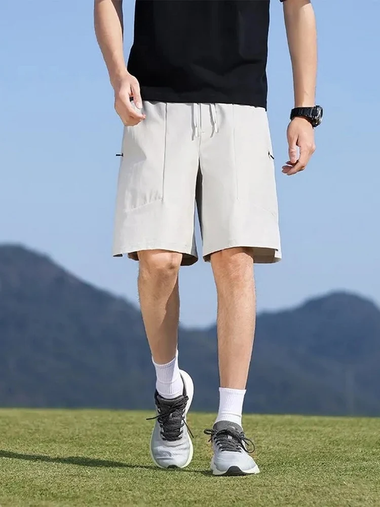 

New Men's Running Training orts Casual Outdoor Elastic Breathable Loose Straight Cut Summer Faion Urban Sle Elastic Waist