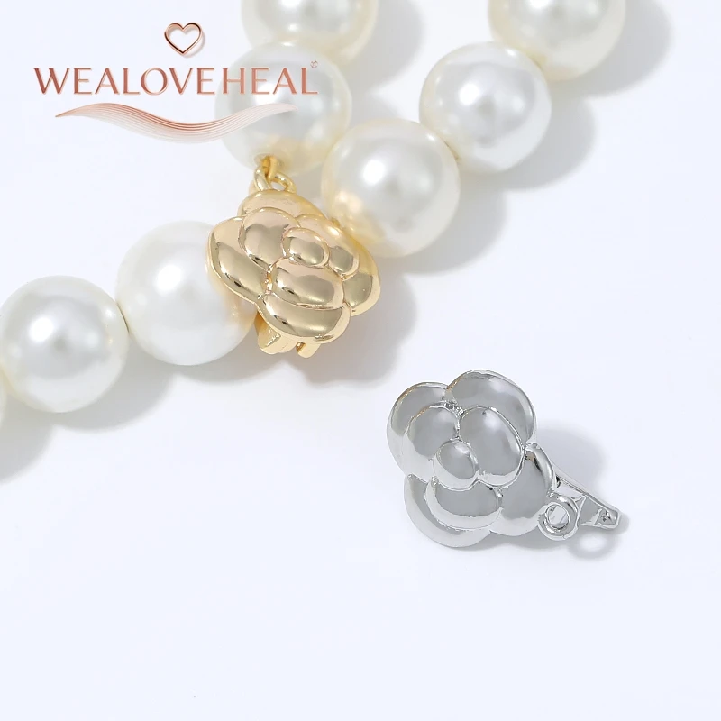 schmuckherstellung material, 1/2 Stück 18K vergoldeter Messing-Blumenperlen-Verschlussverbinder, Verschlussteile, Verschluss für Schmuck, DIY-Schmuckherstellungszubehör – Detail 18