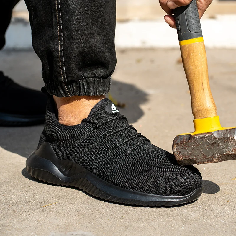 أحذية أمان للعمل للرجال بمقدمة فولاذية مضادة للتحطيم وخفيفة الوزن وقابلة للتنفس ومضادة للثقب كاجوال أحذية غير قابلة للتدمير #2
