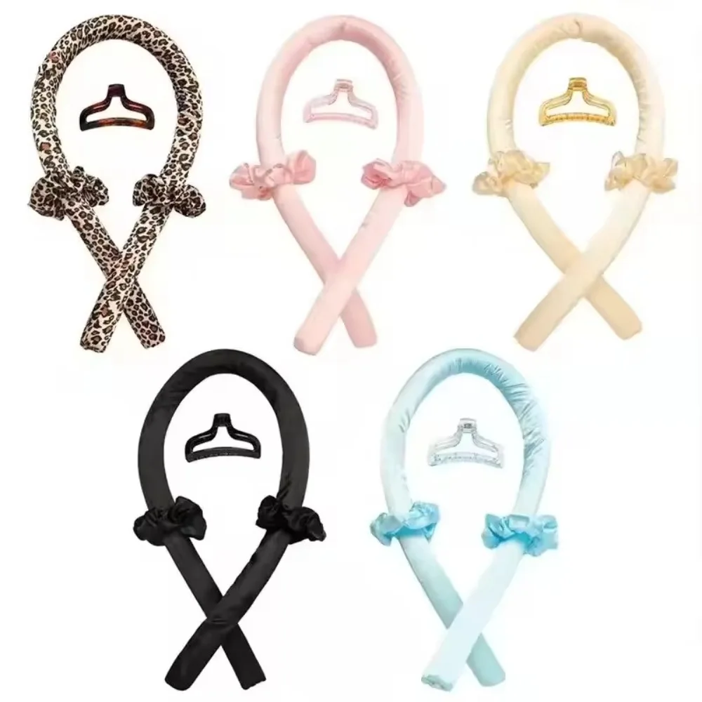 

Heatless Curling Rod Headband No Heat Silk Curls Ribbon Hair Rollers Sleeping Soft Headband Lazy Hair Curlers Hair Styling Tools