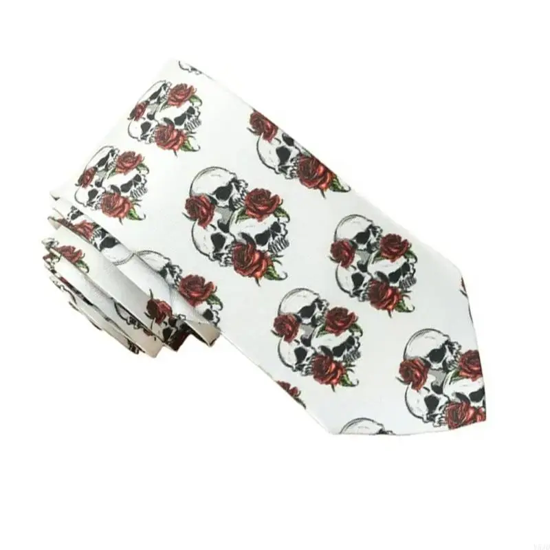 Y5JD MEN MEN'S HALLOWEEN موضوع NECKTIE لمناسبة المهرجان مناسبة ناعمة من البوليستر المقاوم للبوليستر
