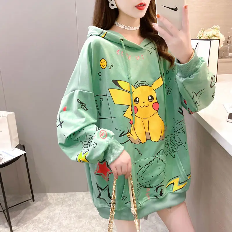 2024 New Cospaly Anime Pikachu Plush Hoodie Cute Cartoon Student Sweatshirt Adult Personalised Jacket Halloween Costume Top