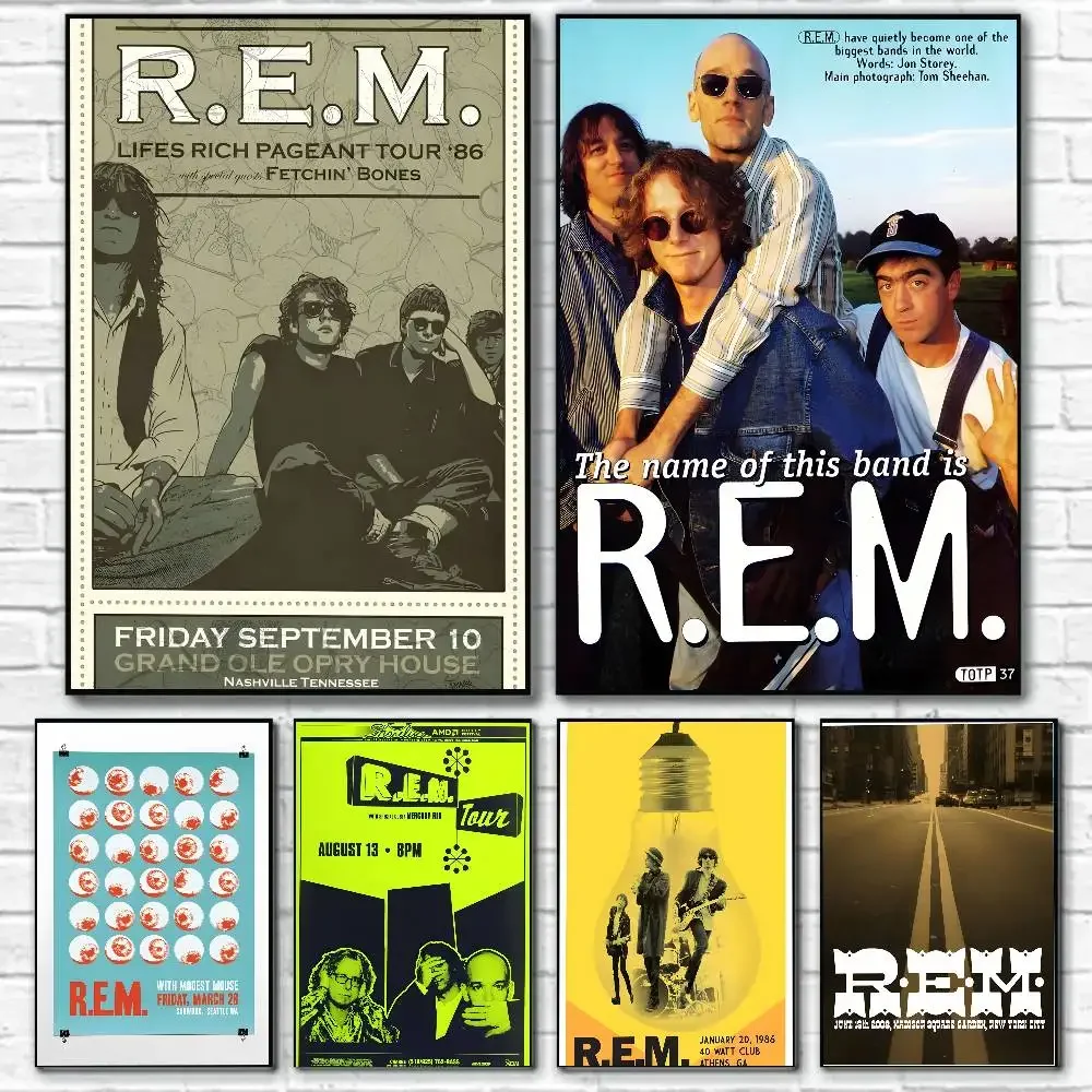 Legendary Alternative Rock Band R.E.M.-Póster de pintura en lienzo Popular con impresiones, regalo de decoración para el hogar, dormitorio y sala de estar