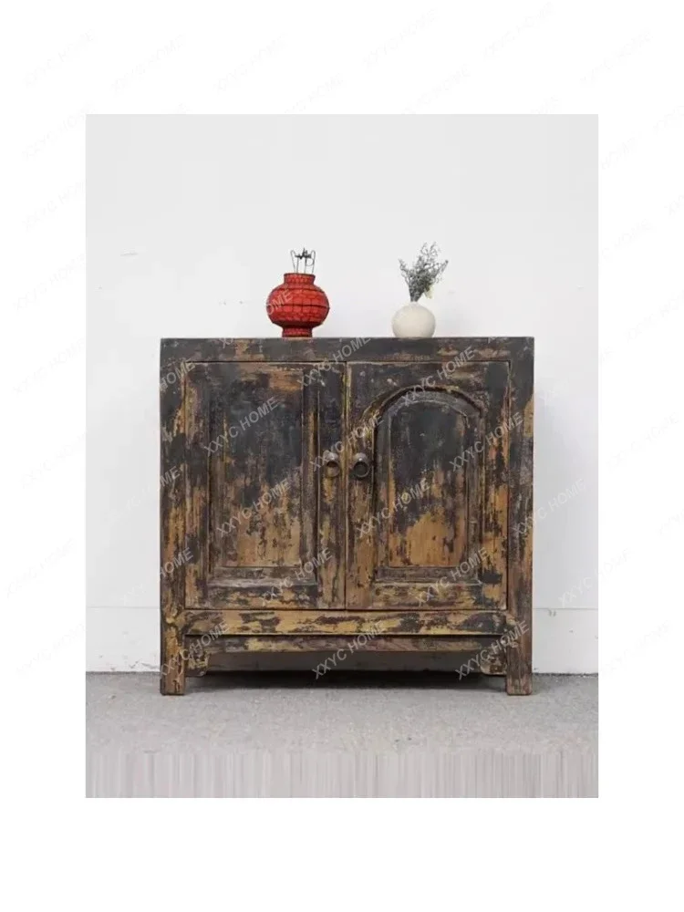 Qing Dynasty Old Wood Bookcase Antique Old Cabinet Cash Box Solid Wood Bedside Cabinet Hallway Nostalgic Old Objects furniture