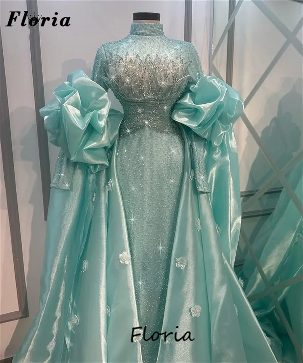 

Customized Evening Dresses Green Off Shoulder Cocktail Prom Dress Vestidos De Cóctel Middle East Beaded Wedding Party Gowns 2025