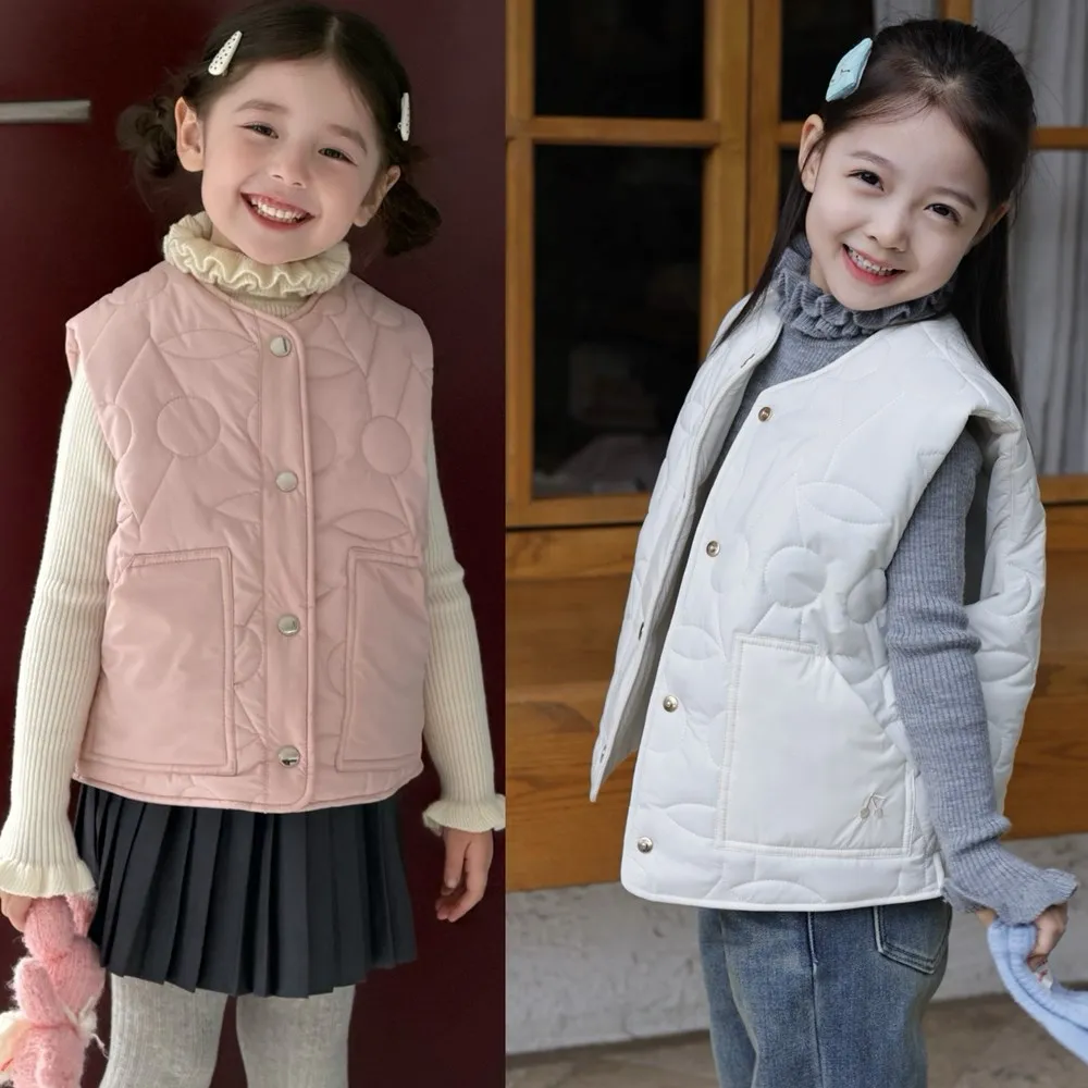 

Детская одежда для девочек, детское пальто, хлопковые топы, однотонный жилет для девочек, вишневый узор, вышивка, простой жилет без рукавов для девочек