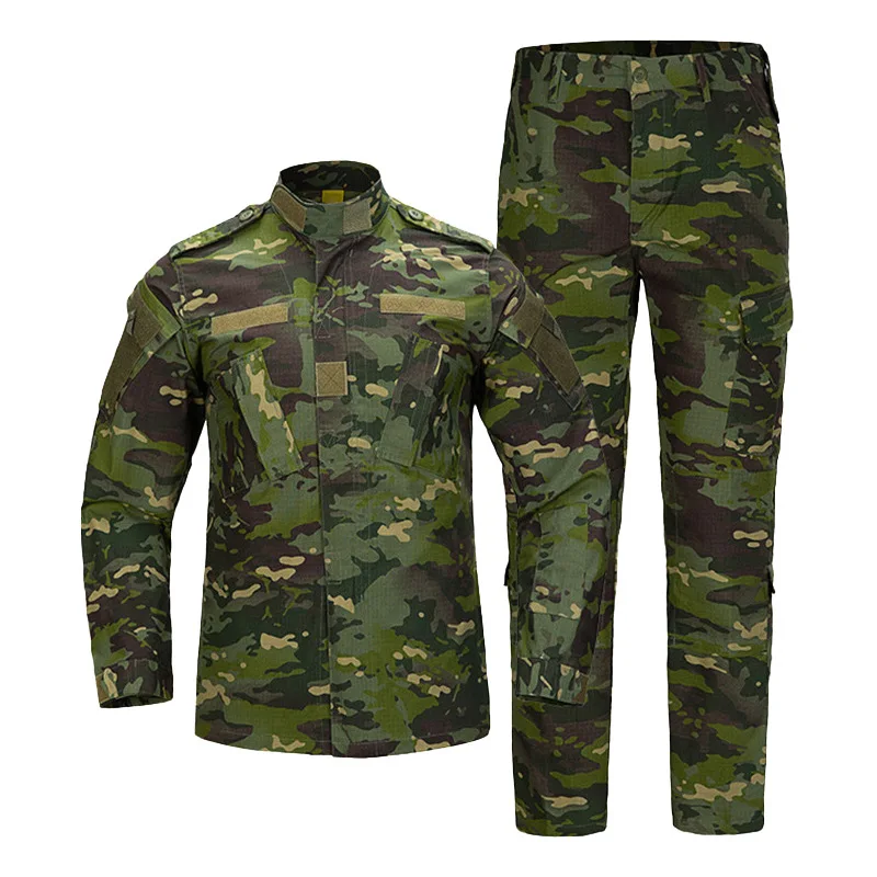 ACU Uniform 2nd Generation, Military Tactical Set for Outdoor Training, Durable Ripstop Camouflage Combat Shirt & Pants