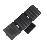 15W 5V Portable ETFE Solar Panel Charger with Dual USB Foldable Waterproof Solar Cell Charger for Outdoor Travel Hiking
