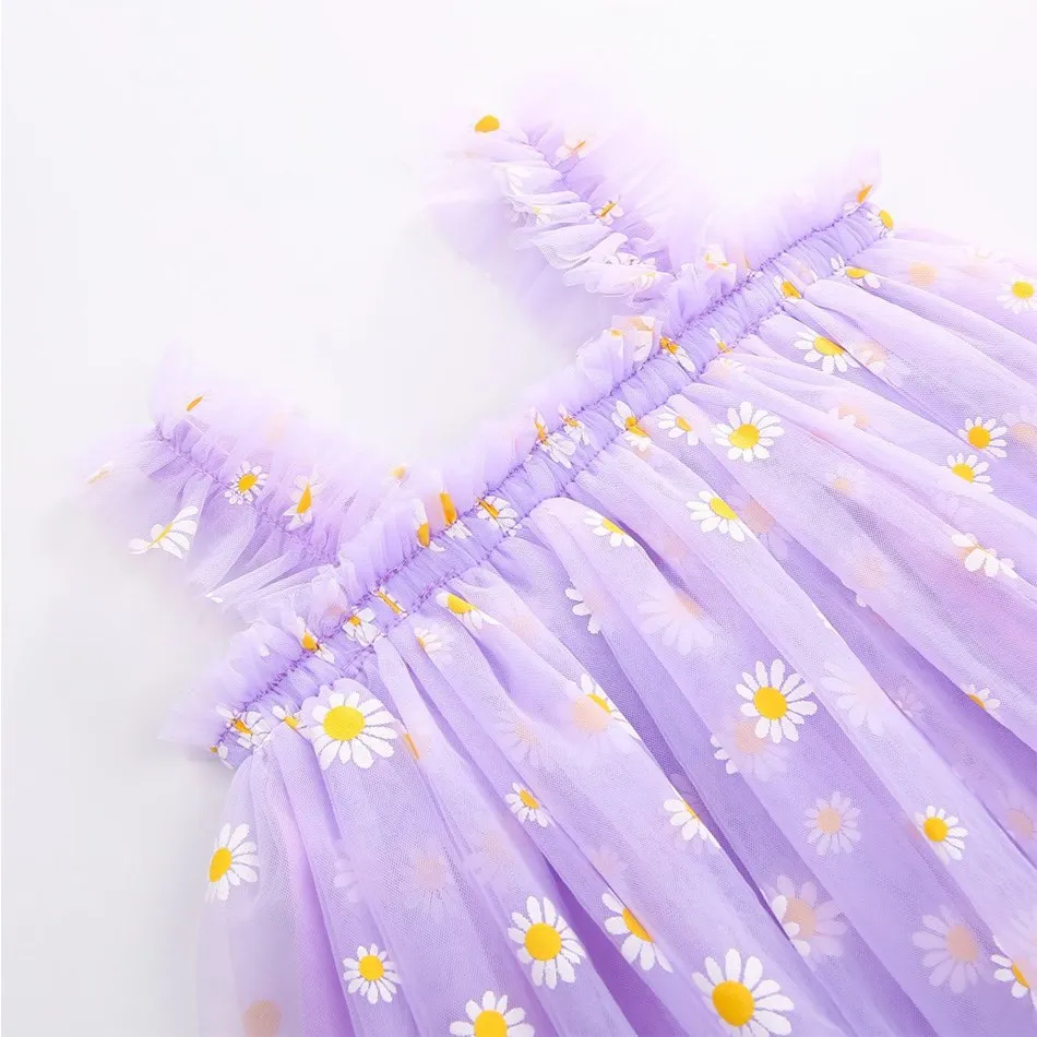 Baby Sundress cinghie per bambini 2024 nuova gonna ragazze vestito da scuola senza spalline bambini Daisy Summer Dress Princess Beach Clothes