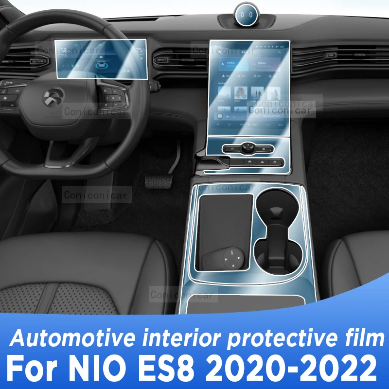 

For NIO ES8 2020-2022 Gearbox Panel Navigation Automotive Interior TPU Protective Film Anti-Scratch Sticker Accessories