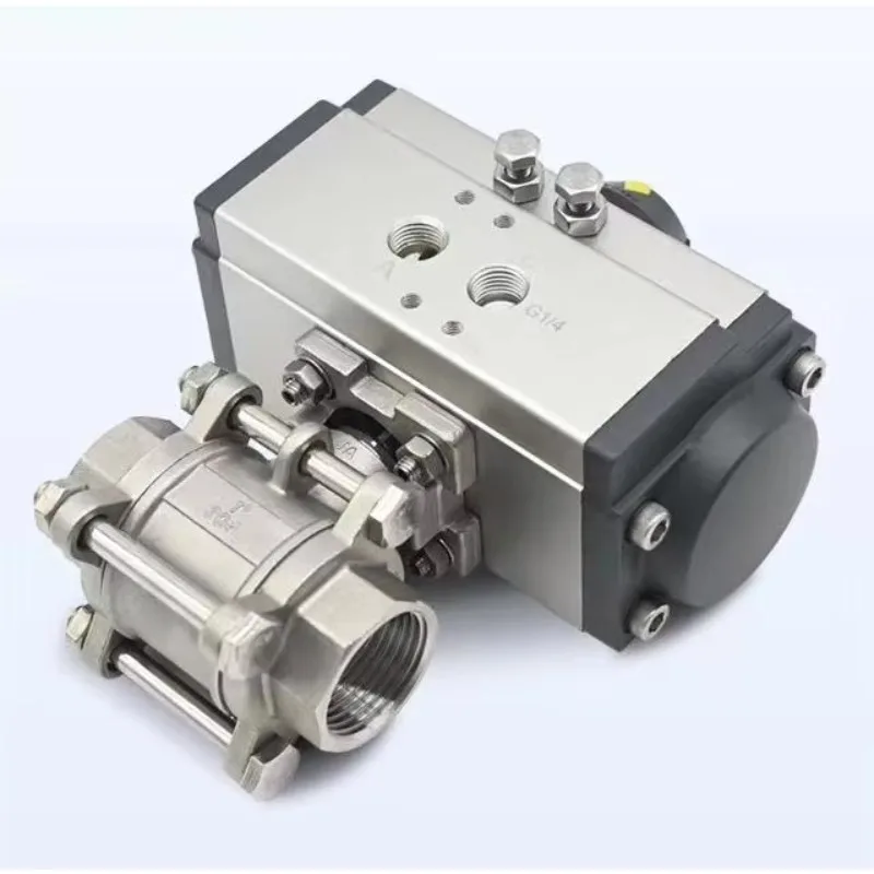 Valvola a sfera da 2 pollici attuatore pneumatico DN15-DN100 personalizzabile in acciaio inossidabile per valvole di controllo ODM OEM per supporti idrici