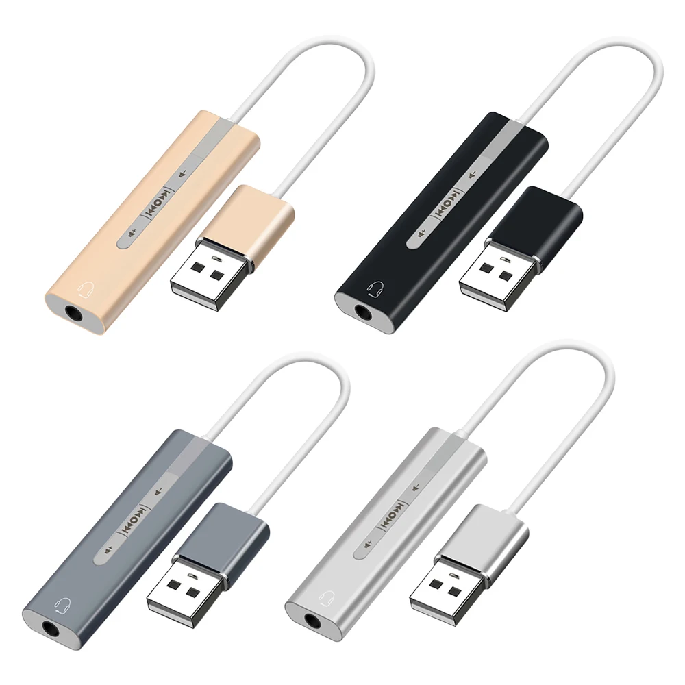 2 in 1 USB Sound Card 7.1 ช่อง USB 2.0 มินิแจ็ค 3.5 มม.อะแดปเตอร์เสียงอะแดปเตอร์เสียงภายนอก 3D สําหรับแล็ปท็อปชุดหูฟังไมโครโฟน