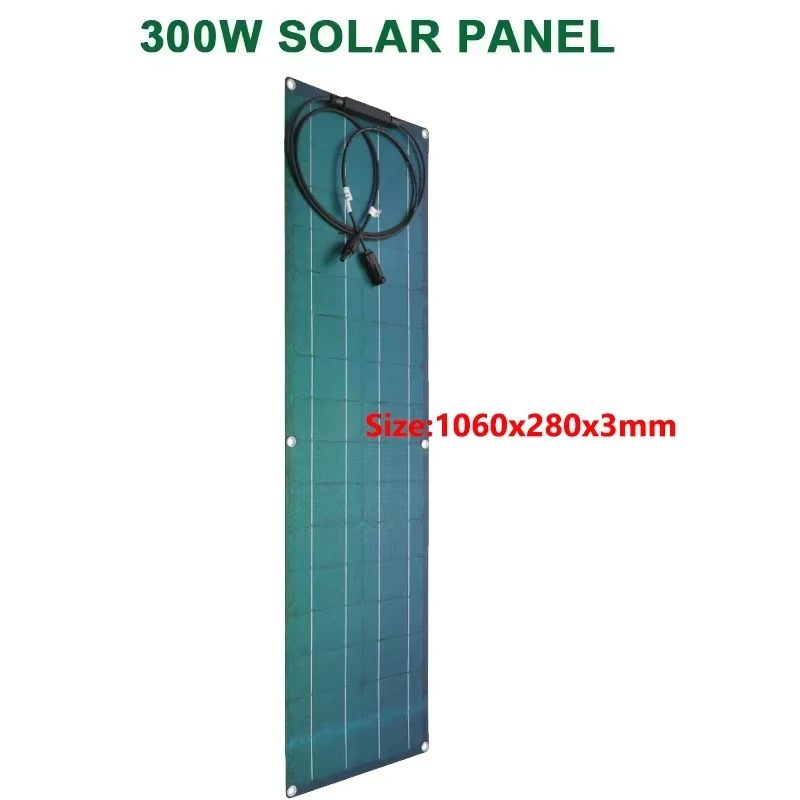 600W 300W Flexibel Zonnepaneel Kit 18V Monokristallijn Cel Zonne-Energie Systeem Voor Outdoor Camping Jacht Auto Rv Boot Power Noodgeval