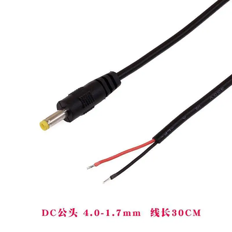 1 Stück DC 3,5-1,35 mm Stecker- und Buchsenkabel, Stromversorgung, 0,3 mm², Einzelkopf, 4,0-1,7 mm Rundloch, 30 cm lang – Detail 3