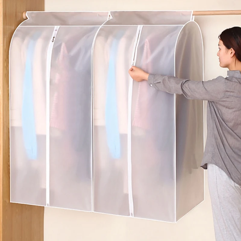 Juste anti-poussière T1 pour vêtements, sac pour vêtements clos, cintre au sol, housse de rangement pour garde-robe, 1 pièce