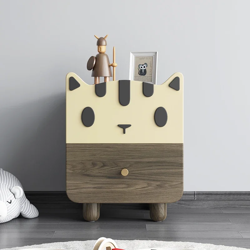 

Children's bedside table, solid wood legs, simple Nordic small cabinet, bedside storage cabinet