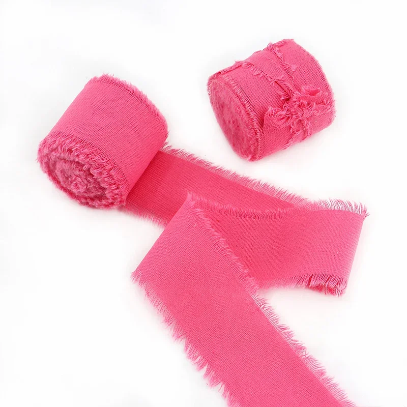 Solid Color Cotton Ribbon, 3.8cm x 5 Yards